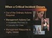 When Critical Incidents Occur